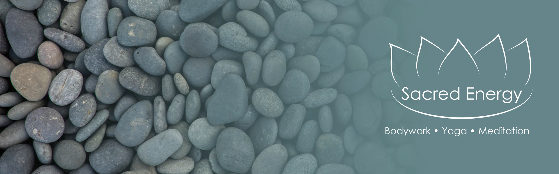 logo and lovely rocks in a header